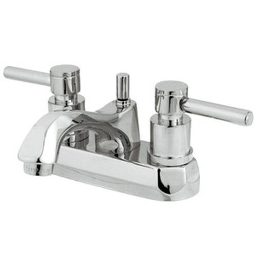 Kingston Brass Two Handle 4" Centerset Lavatory Faucet with Brass Pop-Up Drain - Polished Chrome KS4261DL