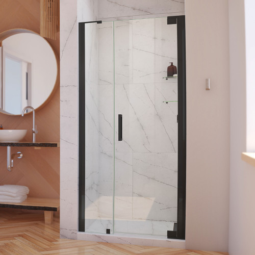 DreamLine SHDR-4327120-09 Elegance-LS 37 - 39 in. W x 72 in. H Frameless Pivot Shower Door in Satin Black