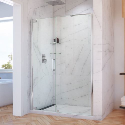 DreamLine SHDR-4327300-01 Elegance-LS 55 - 57 in. W x 72 in. H Frameless Pivot Shower Door in Chrome