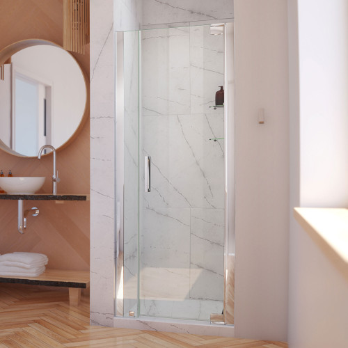DreamLine SHDR-4334060-01 Elegance-LS 38 - 40 in. W x 72 in. H Frameless Pivot Shower Door in Chrome