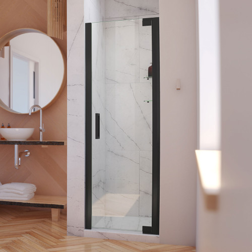 DreamLine SHDR-4335000-09 Elegance-LS 35 3/4 - 37 3/4 in. W x 72 in. H Frameless Pivot Shower Door in Satin Black