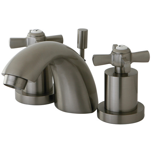 Kingston Brass KS2958ZX Two Handle Mini Widespread Lavatory Faucet - Brushed Nickel