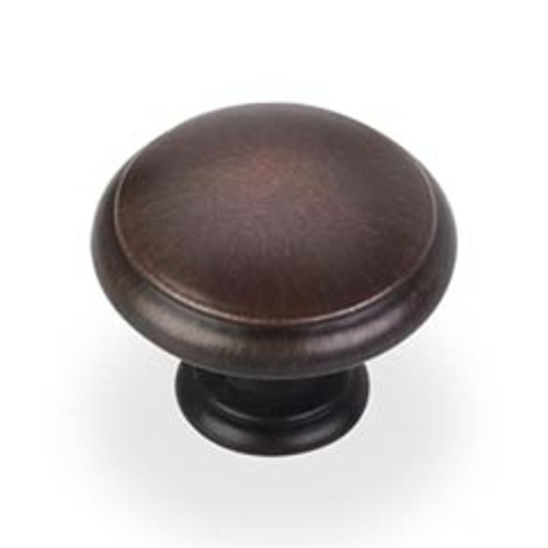 Hardware Resources 3940-DBAC 1-3/16" Diameter Mushroom Cabinet Knob - Screws Included - Brushed Oil Rubbed Bronze