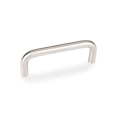 Hardware Resources 3-3/8" Overall Length Steel Wire Cabinet Pull - Screws Included - Satin Nickel - S271-3SN
