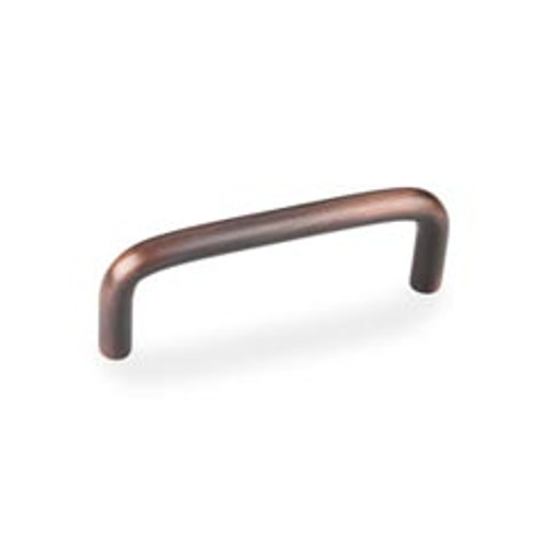 Hardware Resources S271-3DBAC 3-3/8" Overall Length Steel Wire Cabinet Pull - Screws Included - Brushed Oil Rubbed Bronze