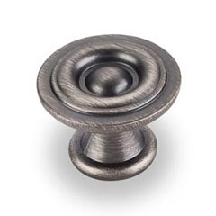 Hardware Resources 1-3/16" Diameter Modern Cabinet Knob - Screws Included - Brushed Pewter - 575BNBDL
