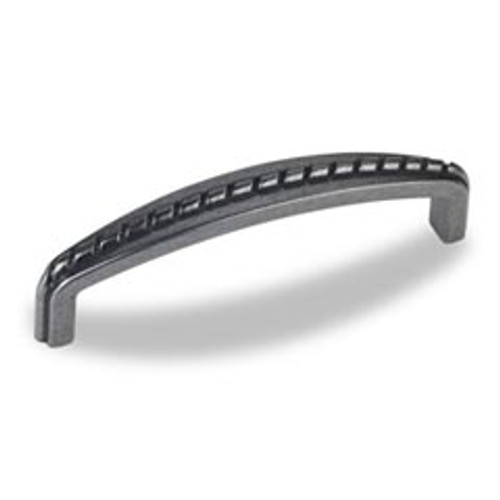 Hardware Resources Z118-96DACM 4-1/8" Overall Length Cabinet Pull with Rope Detail 96 mm center-to-center - Screws Included -Gun Metal