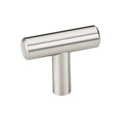 Hardware Resources 40 mm (1-9/16") Overall Length 7/16" Diameter Steel Cabinet Bar Pull "T" Knob with Beveled Ends - Screws Included - Satin Nickel - 40SN