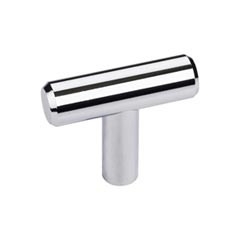 Hardware Resources 40 mm (1-9/16") Overall Length 7/16" Diameter Steel Cabinet Bar Pull "T" Knob with Beveled Ends - Screws Included - Polished Chrome - 40PC