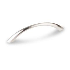 Hardware Resources 4-1/2" Overall Length Arc Cabinet Pull - 96 mm center-to-center Holes - Screws Included - Satin Nickel - 4690SN