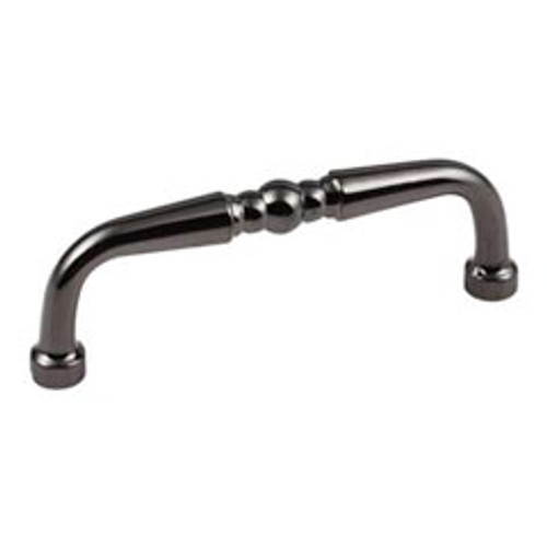 Hardware Resources Z259-3BN 3-3/8" Overall Length Turned Cabinet Pull - Screws Included - Black Nickel