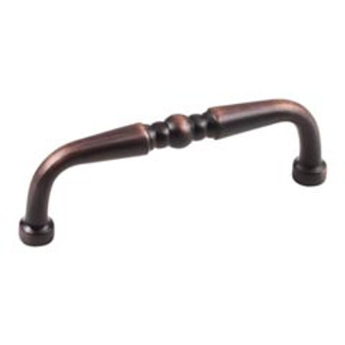Hardware Resources Z259-3DBAC 3-3/8" Overall Length Turned Cabinet Pull - Screws Included - Brushed Oil Rubbed Bronze