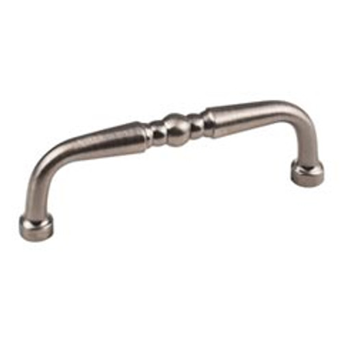 Hardware Resources Z259-3BNBDL 3-3/8" Overall Length Turned Cabinet Pull - Screws Included - Brushed Pewter