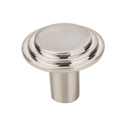 Hardware Resources 331L-SN 1-1/4" Diameter Stepped Cabinet Knob - Screws Included - Satin Nickel
