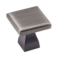 Hardware Resources 1" Diameter Square Cabinet Knob - Screws Included - Brushed Pewter - 449BNBDL