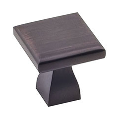 Hardware Resources 1" Diameter Square Cabinet Knob - Screws Included - Brushed Oil Rubbed Bronze - 449DBAC