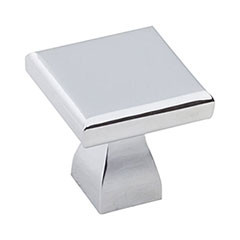 Hardware Resources 1" Diameter Square Cabinet Knob - Screws Included - Polished Chrome - 449PC