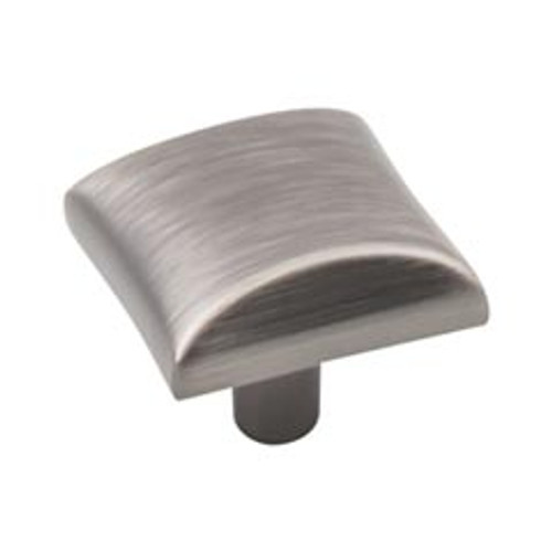 Hardware Resources 525BNBDL 1-1/8" Overall Length Square Cabinet Knob - Screws Included - Brushed Pewter