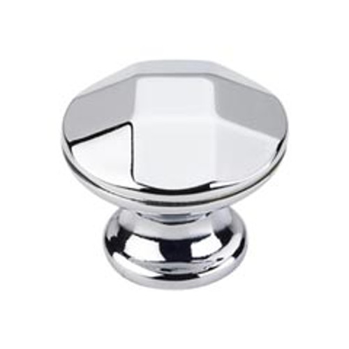 Hardware Resources 423PC 1-3/16" Diameter Geometric Cabinet Knob - Screws Included - Polished Chrome