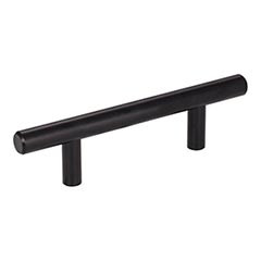Hardware Resources 136 mm (5-3/8") Overall Length 7/16" Diameter Steel Cabinet Bar Pull with Beveled Ends- Screws Included - Matte Black - 136MB