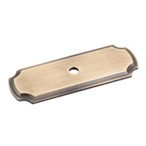 Hardware Resources B812-ABSB 2-13/16" x 1" Cabinet Knob Backplate. Finish: Antique Brushed Satin Brass