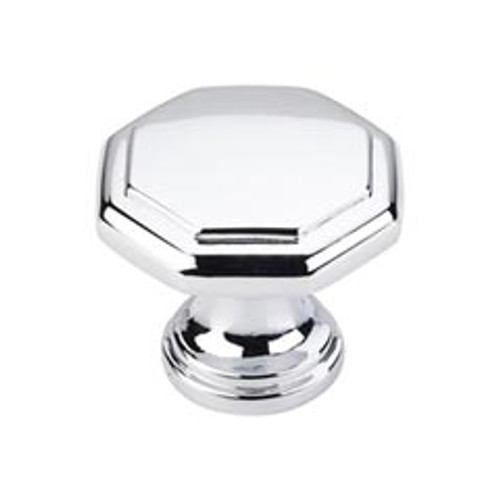 Hardware Resources 424PC 1-3/16" Diameter Geometric Cabinet Knob - Screws Included - Polished Chrome