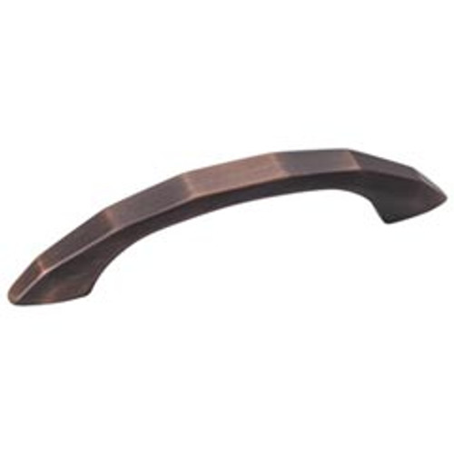 Hardware Resources 423-3DBAC 4" Overall Length Geometric Cabinet Pull - Screws Included - Brushed Oil Rubbed Bronze