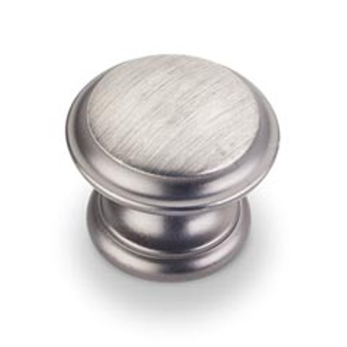 Hardware Resources 0251BNBDL 1-3/8" Diameter Cabinet Knob - Screws Included - Brushed Pewter