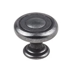 Hardware Resources 1-1/4" Diameter Button Cabinet Knob - Screws Included - Gun Metal - 117DACM