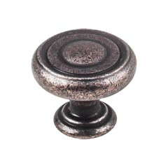 Hardware Resources 1-1/4" Diameter Button Cabinet Knob - Screws Included - Distressed Oil Rubbed Bronze - 117DMAC