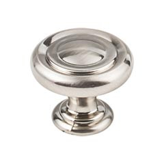 Hardware Resources 1-1/4" Diameter Button Cabinet Knob - Screws Included - Satin Nickel - 117SN