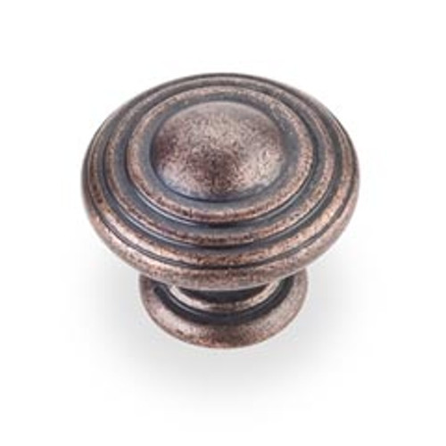 Hardware Resources 137DMAC 1-1/4" Diameter Ring Cabinet Knob - Screws Included - Distressed Oil Rubbed Bronze
