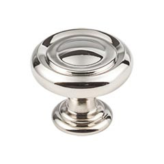 Hardware Resources 1-1/4" Diameter Button Cabinet Knob - Screws Included - Polished Nickel - 117NI