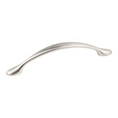Hardware Resources 6-5/16" Overall Length Decorative Cabinet Pull - Screws Included - 128 mm center-to-center Holes - Satin Nickel - 80815-SN