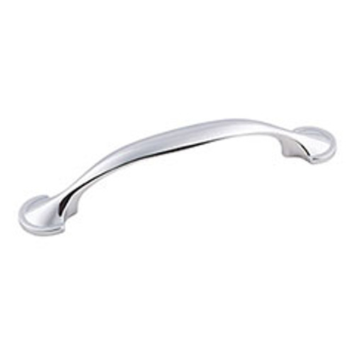 Hardware Resources 647-96PC 5-3/8" Overall Length Cabinet Pull - 96 mm center-to-center Holes - Screws Included - Polished Chrome