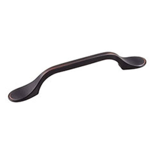 Hardware Resources 254-96DBAC 5-3/4" Overall Length Cabinet Pull - 96 mm center-to-center Holes - Screws Included - Brushed Oil Rubbed Bronze