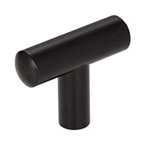 Hardware Resources 48MB 48 mm (1-7/8") Overall Length Steel 9/16" Diameter Cabinet Bar Pull "T" Knob - Screws Included - Matte Black