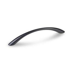 Hardware Resources 6-1/4" Overall Length Arched Cabinet Pull - Screws Included - 128 mm center-to-center Holes - Black - 4655BLK