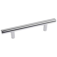 Hardware Resources 156mm (6-1/8") Overall Length 7/16" Diameter Steel Cabinet Bar Pull with Beveled Ends - 96 mm center-to-center Holes - Screws Included - Polished Chrome - 156PC
