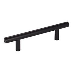 Hardware Resources 156 mm (6-1/8") Overall Length 7/16" Diameter Steel Cabinet Bar Pull with Beveled Ends - 96 mm center-to-center Holes - Screws Included - Matte Black - 156MB