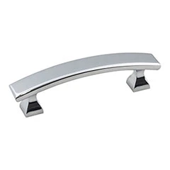 Hardware Resources 4" Overall Length Cabinet Pull - Screws Included - Polished Chrome - 449-3PC