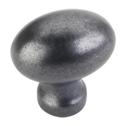 Hardware Resources 3990-DACM 1-3/16" Overall Length Football Cabinet Knob - Screws Included - Gun Metal