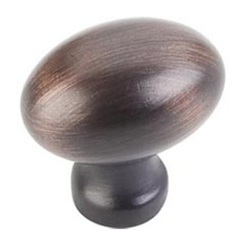 Hardware Resources 3990-DBAC 1-3/16" Overall Length Football Cabinet Knob - Screws Included - Brushed Oil Rubbed Bronze