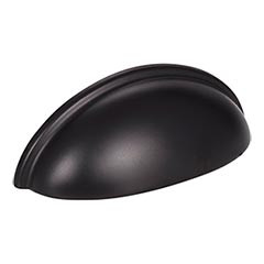 Hardware Resources 3-11/16" Overall Length Small Cup Cabinet Pull - Screws Included - Brushed Matte Black - 2981MB
