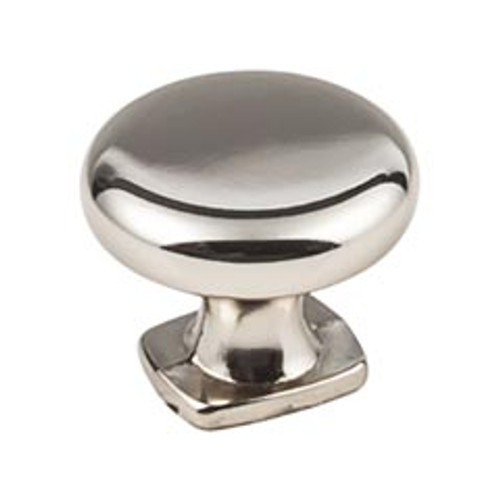 Hardware Resources MO6303NI 1-3/8" Diameter Forged Look Flat Bottom Cabinet Knob - Screws Included - Polished Nickel