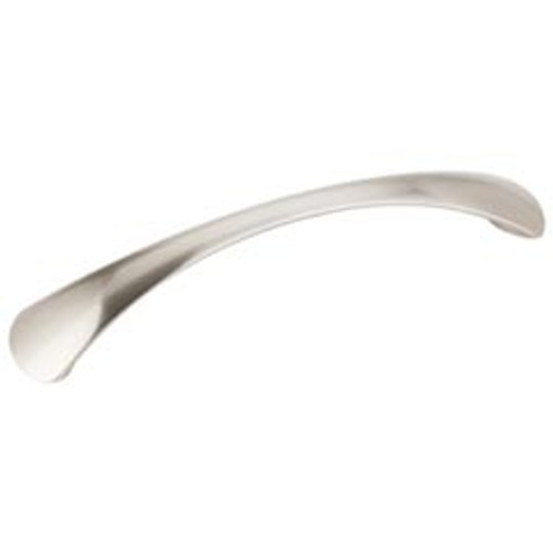 Hardware Resources 976-128SN 6-3/16" Overall Length Cabinet Pull - Screws Included - 128 mm center-to-center Holes - Satin Nickel