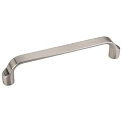 Hardware Resources 239-128SN 5-9/16" Overall Length Scroll Cabinet Pull - Screws Included - 128 mm center-to-center Holes - Satin Nickel