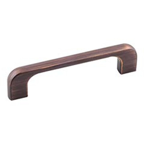 Hardware Resources 264-96DBAC 4-7/16" Overall Length Cabinet Pull - 96 mm center-to-center Holes - Screws Included - Brushed Oil Rubbed Bronze