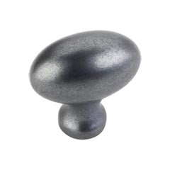 Hardware Resources 1-9/16" Overall Length Football Cabinet Knob - Screws Included - Gun Metal - 3991DACM