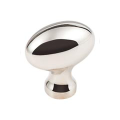 Hardware Resources 1-9/16" Overall Length Football Cabinet Knob - Screws Included - Polished Nickel - 3991NI